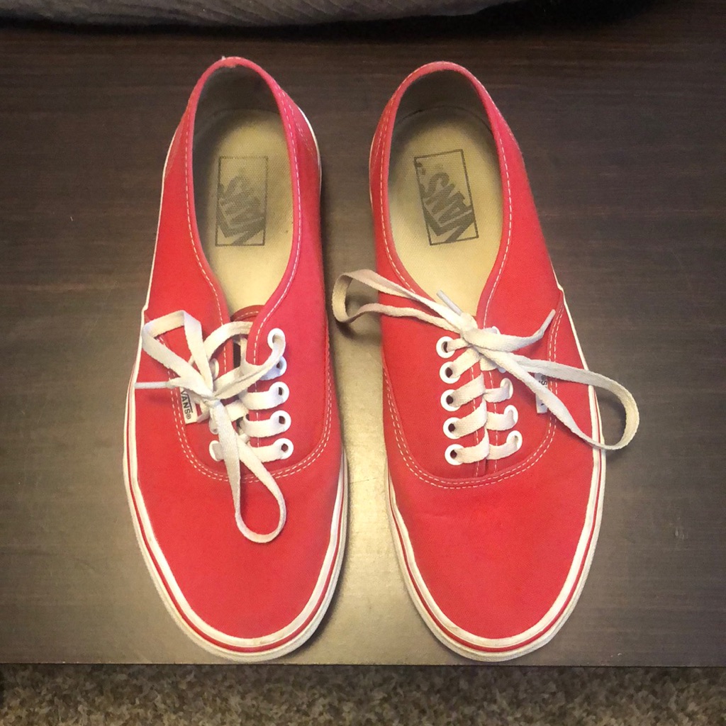Red Vans Authentic